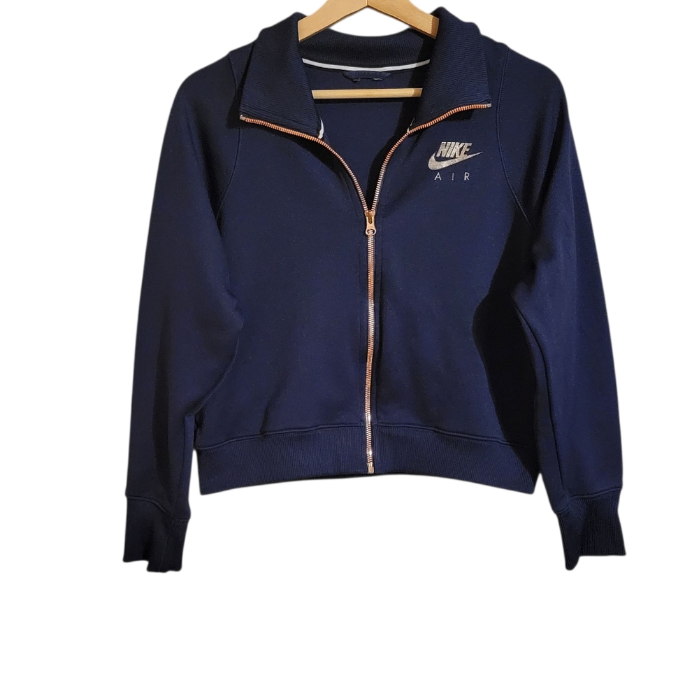 Nike Air Blue Gold Cropped Sweatshirt